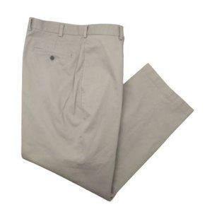 Brooks Brothers Mens 38x30 Tan Flat Front Hudson Fit Chino Khaki Pants‎